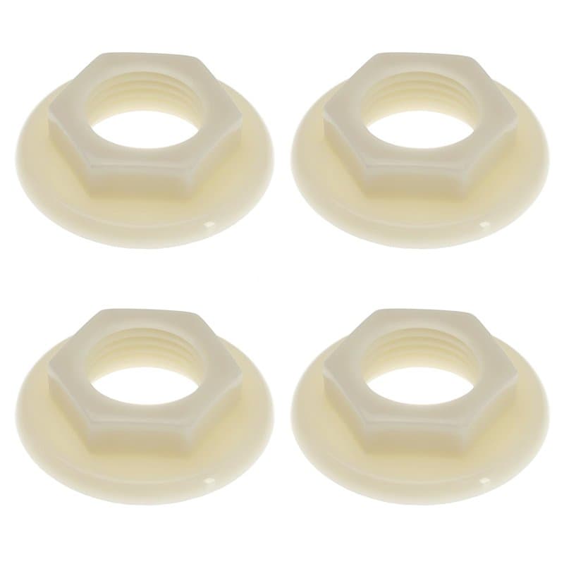 Lot de 4 robinets d'évier - Écrou arrière - 1/2" BSP - En plastique - Accessoires pour salle de bain - Robinets mitigeurs à brid