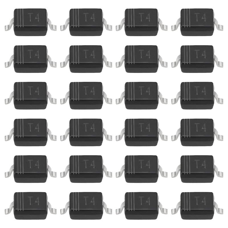 YINETTECH Lot de 100 Diodes de Montage T4 SMD 0805 SOD320 Petit Commutateur de Puce de Signal 1N4148WS pour Appareils Numériques