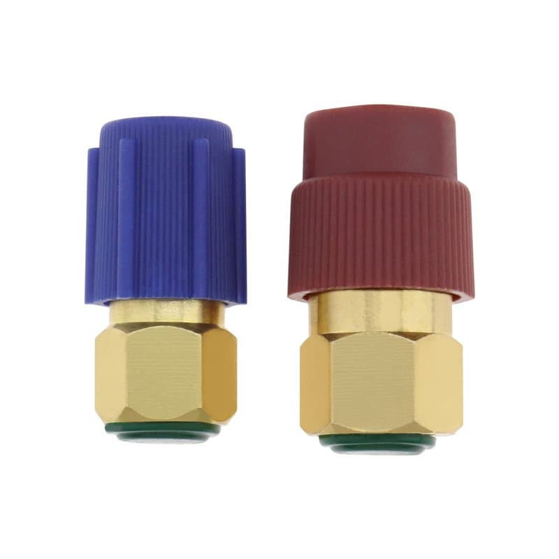 VGOL Lot de 2 adaptateurs R12 vers R134A côté Bas et Haut R12 vers R134A - Connecteur rétro Compatible avec la Plupart des véhic