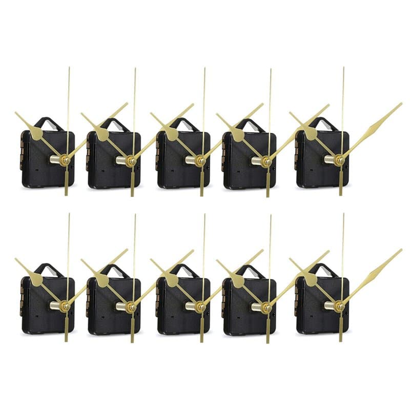 Micvtve 10 PièCes SéRies Bricolage Mouvement Silencieux Mains Mur Horloge à Quartz MéCanisme de Mouvement Outils de RéParation P