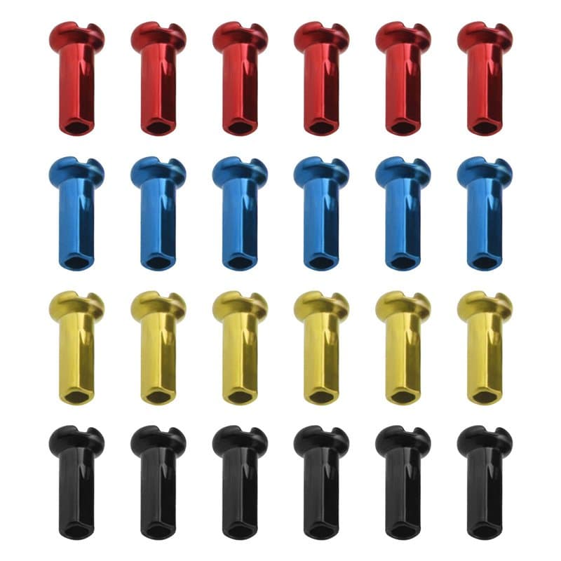 eMagTech 100pcs Écrous de Rayon Roue de Vélo Protecteur de Rayon pour Vélo de Montagne Vélo de Route 14G / 2mm de Diamètre Rayon