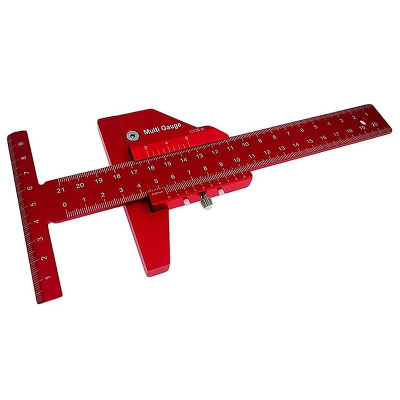 Myqqhbs Stylo de Travail du Bois Métrique Alliage d'aluminium Règle en T Traceur Jauge de Marquage Outil de Mesure Outil de Trav
