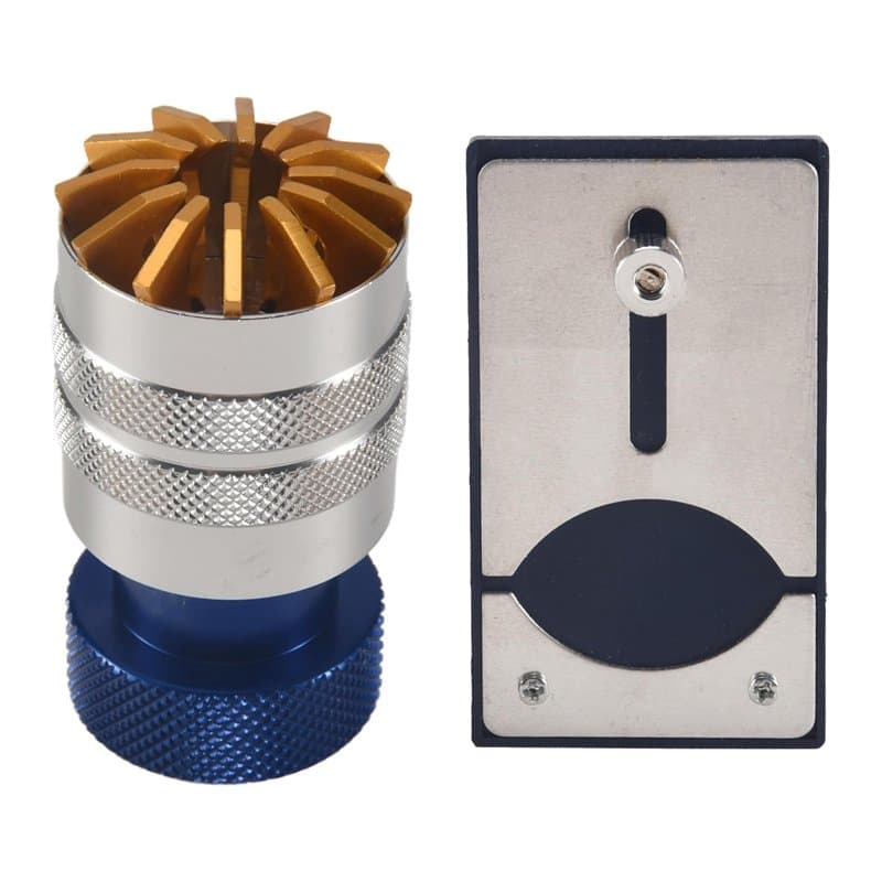 Geieold Extracteur de verre - Couvercle en verre - Ouvre-montre - Plateforme pour retirer la montre - Bleu, bleu