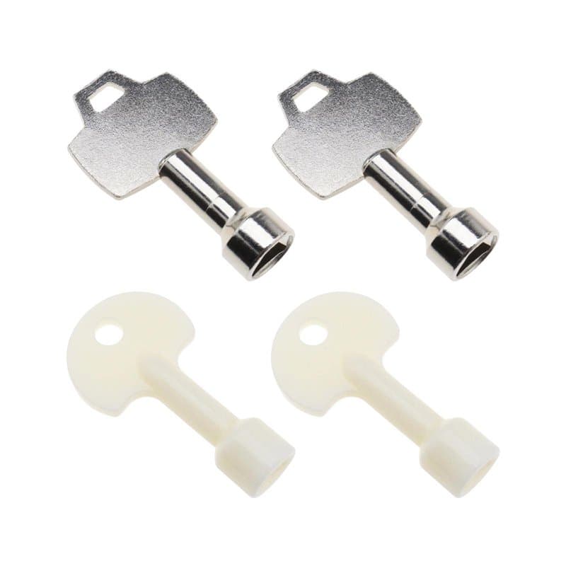 4pcs Triangle Clé Poubelle en Métal Clé en Plastique Accessoires pour 70L Extérieur Peel Poubelle Triangle Côté Longueur 7-9mm