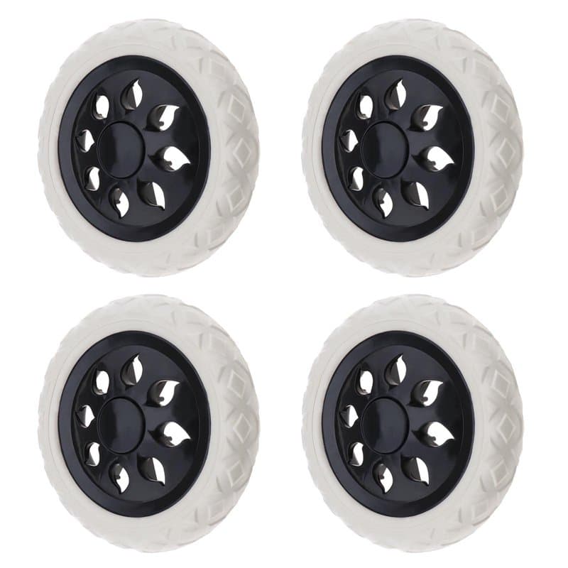 eMagTech 4pcs roulettes Roues de Caddie 165mm Roues de Chariot à Provisions en Mousse de Noyau Plastique pour Chariot à Provisio