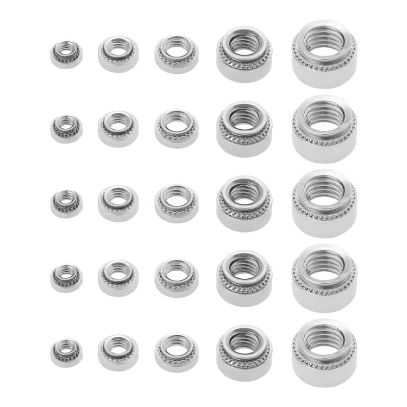 ECSiNG 50pcs Écrous à Sertir Automatiques 304 Écrou à Rivets en Acier Inoxydable de Fixation écrou de Fixation à Auto-serrage Mo