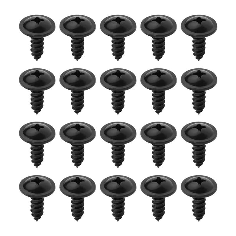 LT Easiyl 20 Pièces 24mm X 6mm Autotaraudeuses Croisées Pare-Chocs M6 Fixes Vis Garde-Boue de Carrosserie Voiture Fixation à Riv