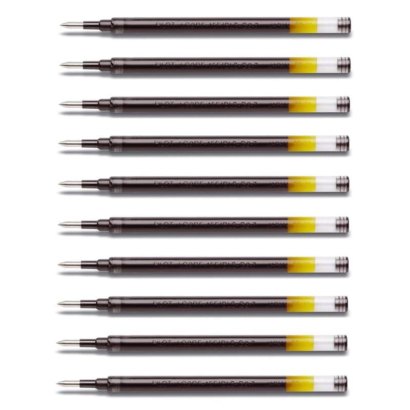 Pilot G2 07 Lot de 10 recharges pour stylos à encre gel, noirs