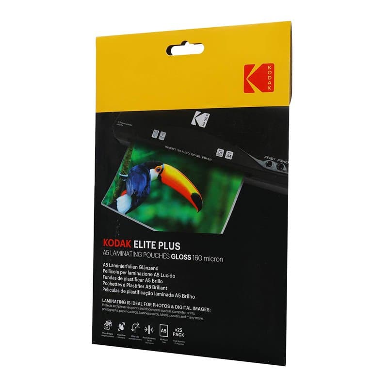 KODAK KD-LMA5-PK25A - Pochettes de plastification A5, 125 microns, Lot de 25