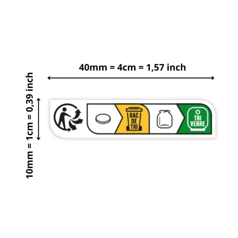 Avery - 1000 Etiquettes Infotri Rectangles Autocollantes en rouleau - 10x40 mm - Infotri - 1 rouleau de 1000 Stickers pour entre