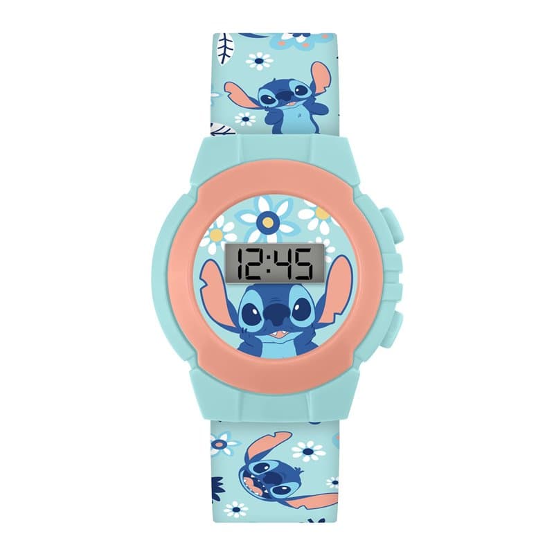 Stitch LAS4082ARG Montre à quartz numérique Bleu, bleu, Disney