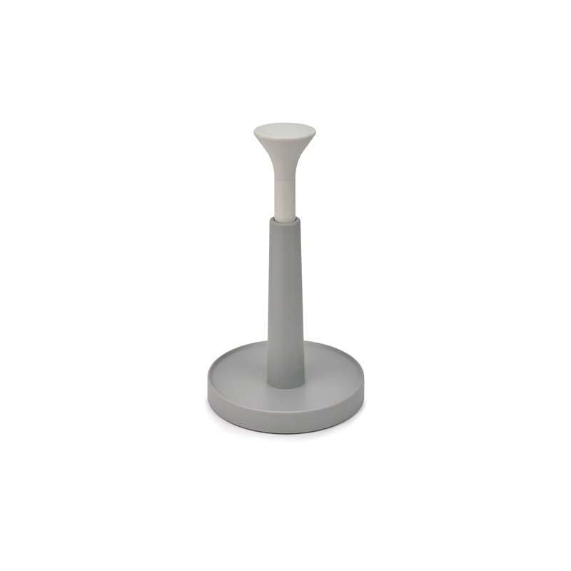 Joseph Joseph Duo Porte-rouleau de cuisine facile à déchirer (hauteur maximale du rouleau de cuisine de 24 cm), gris/blanc