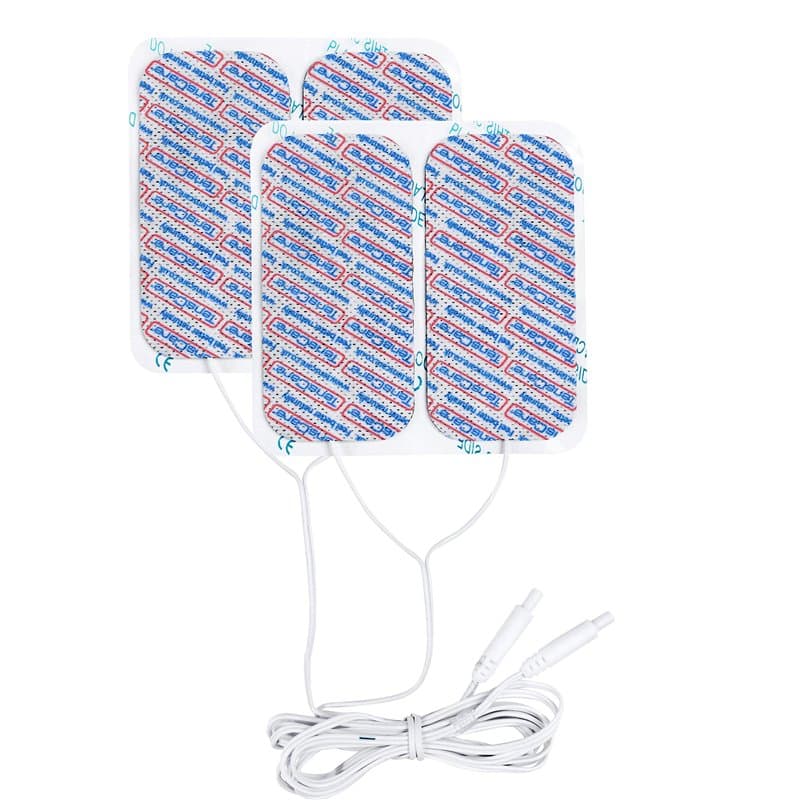 TensCare E-CM50100-PM Set de 4 Électrodes Supplémentaires pour Perfect mamaTENS avec Câble Intégré 50 x 100 mm