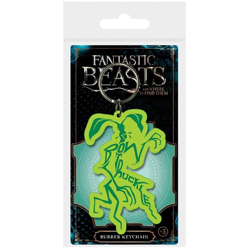 Pyramid International Fantastique bêtes (Bowtruckle) Porte-clés, en Caoutchouc, Multicolore, 4 x 6 x 1.3 cm