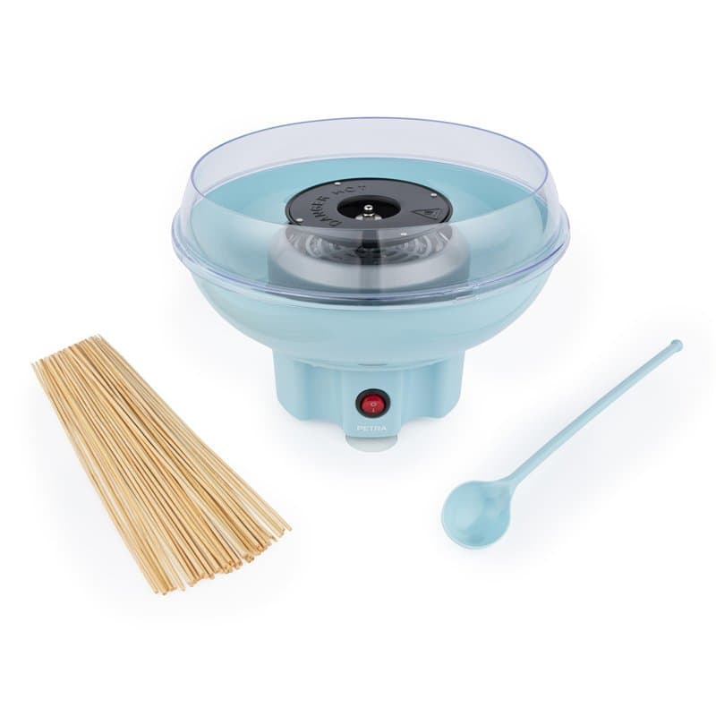 Petra Machine à Barbe à Papa, Sans BPA, 50 bâtonnets & cuillère doseuse Incluse, Utilisez du Sucre Ordinaire ou Bonbons Durs san
