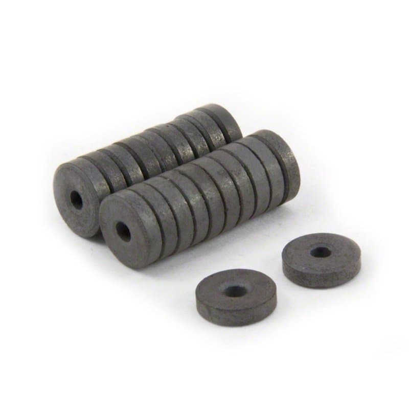 Aimants de Ferrite Y10 Pour Les Arts, L'Artisanat, la Fabrication de Modèles, Le Bricolage et Les Passe-Temps - 12mm O.D. x 3mm