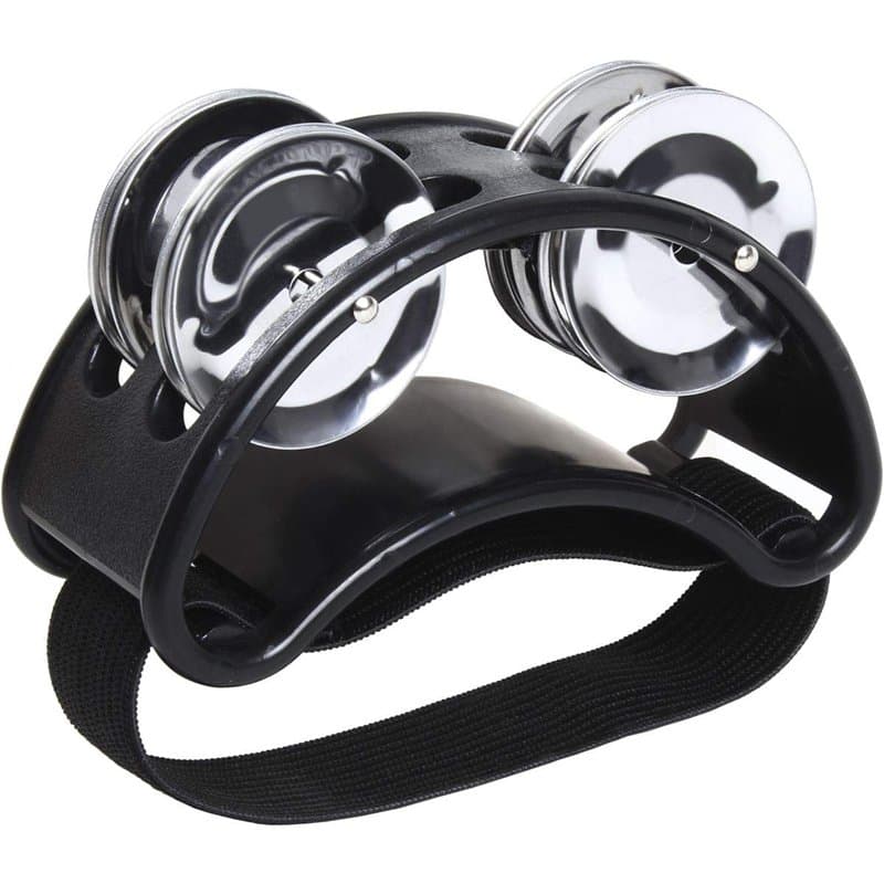 iGadgitz Xtra U6993 - Tambourin Pied Tambourin Instrument Foot Tambourine Shaker Foot Jingle - Joueurs de Guitare, Musiciens, Ch