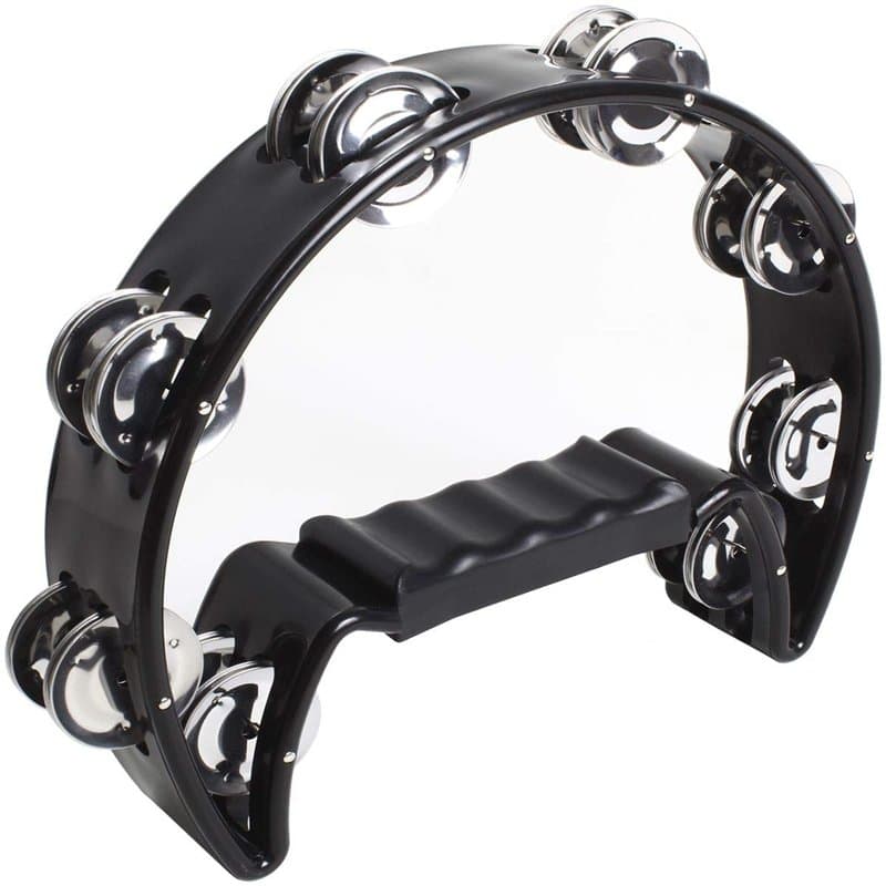 iGadgitz Xtra U6994 - Tambourin Demi Lune Tambourin Cymbales - Musiciens, Chanteurs, Cours de musique, Groupes - Noir