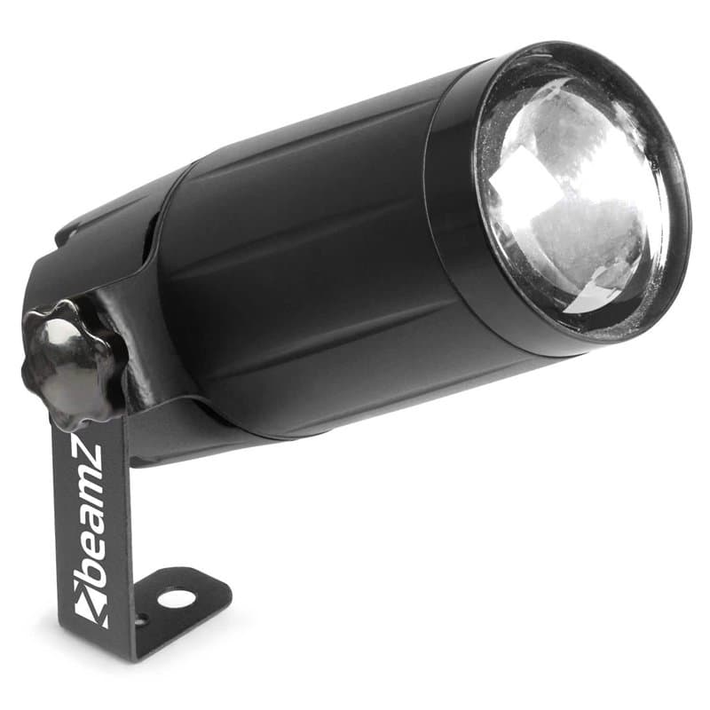 BeamZ PS6WB Projecteur Spot Boule à Facettes - 6 Watts, Angle 10°, Boitier en Plastique Solide, Avec Support de Montage, Idéal p