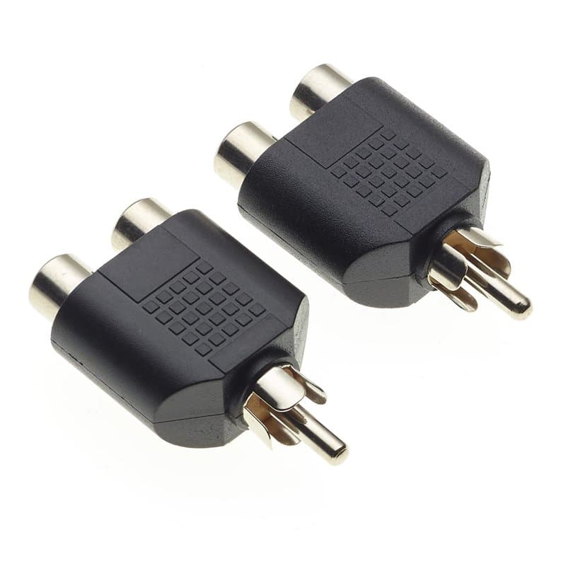 Keple Adaptateur séparateur phono RCA mâle vers 2 prises RCA, 2 pièces