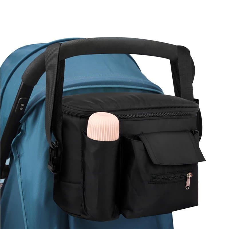 Cozlly Sac de Rangement pour Poussette, Organisateur Poussette Universelle, Sac Organisateur Poussette, Sac à Langer Poussette,