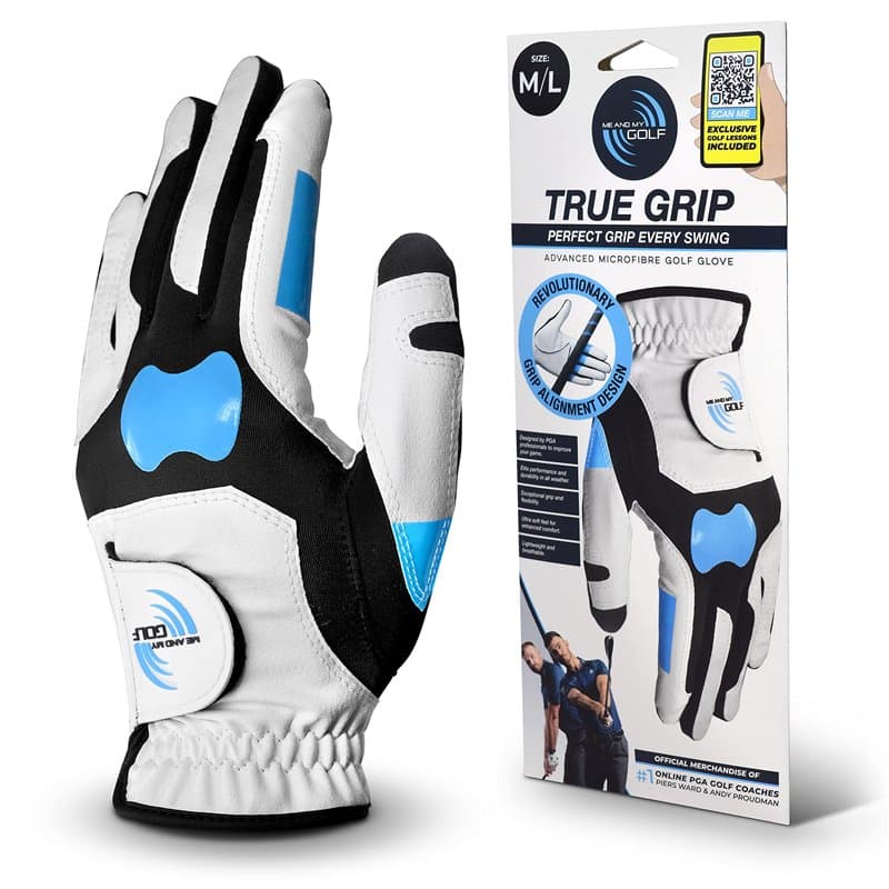 ME AND MY GOLF True Grip Gants d'entraînement - Maintien Parfait à Chaque Coup - Taille M/L - Blanc