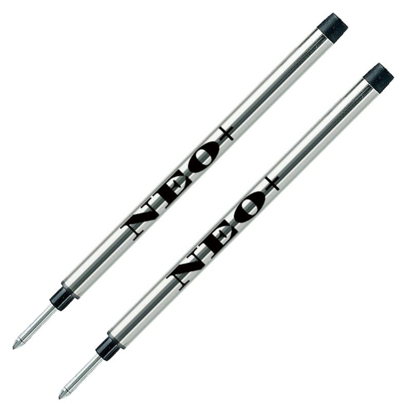 NEO+ Lot de 2 recharges pour stylo roller à encre noire compatibles avec stylo roller Dupont, 11,5 cm de long