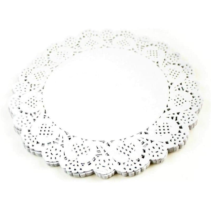 Selecto Bake 100 pcs tampons de décoration de gâteaux blancs napperons en papier dentelle 6,5 '' (16,5 cm) napperons en papier j