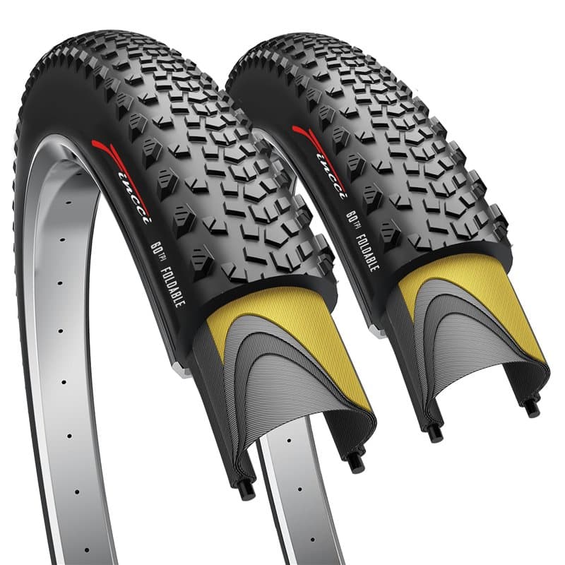 Fincci Gravel Pneus 700 x 40c avec Protection Anti Crevaison 1mm - Paire Pliable Tire 28 x 1.6 Pouces - Pack of 2X 42-622 pour É