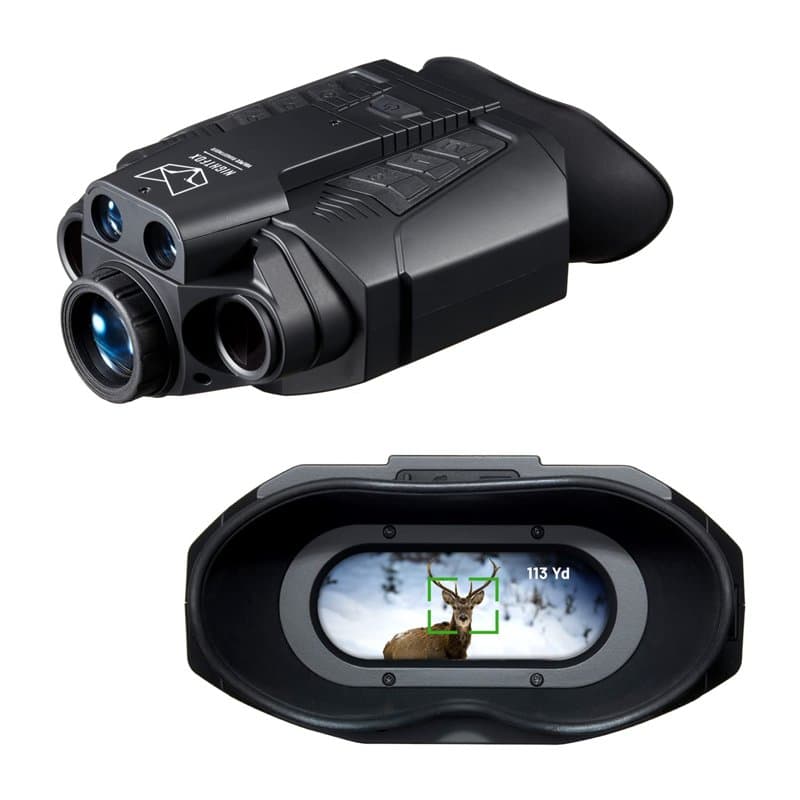 Nightfox Vulpes l Lunettes de Vision Nocturne Numériques l Télémètre Laser Intégré l Capteur FHD 1080p l Enregistrement Vidéo &