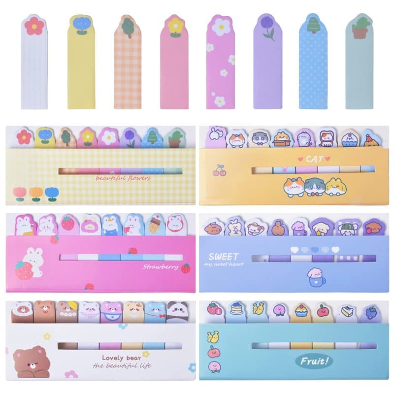 Jinlaili 720 Pièces Notes Autocollantes Marque Pages, Postit Marque Page, Onglets D'Index, Postit Fantaisie pour Étiquettes Ongl