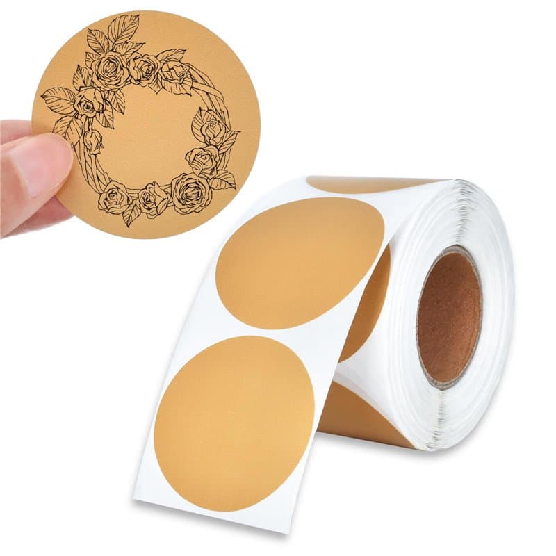 600 pièces 50mm autocollants ronds, gommettes étiquettes Autocollantes, étiquettes d'inventaire, Étiquettes Amovibles, Étiquette