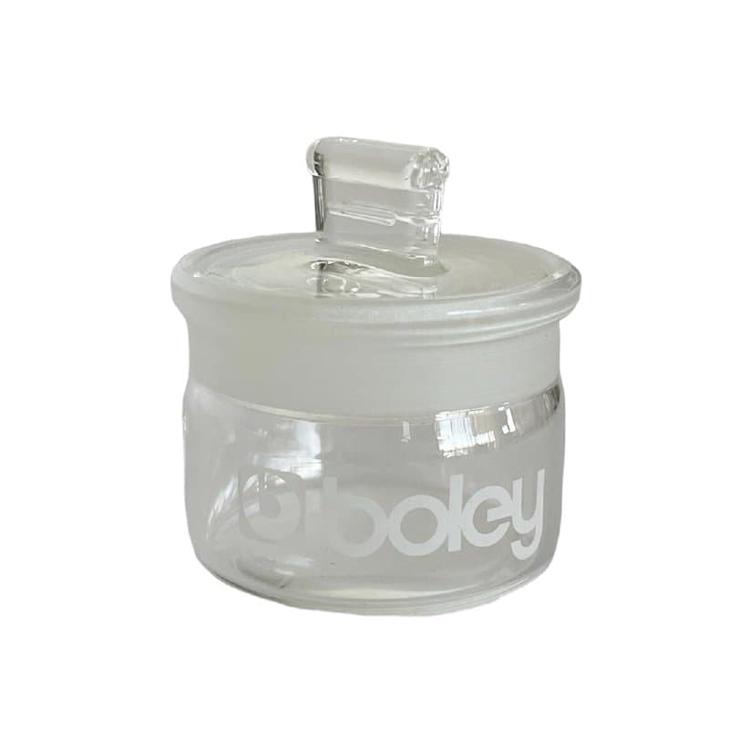 BUZZUFY Bidon en verre benzine avec couvercle Ø 40 mm - 15 ml, blanc, Classique