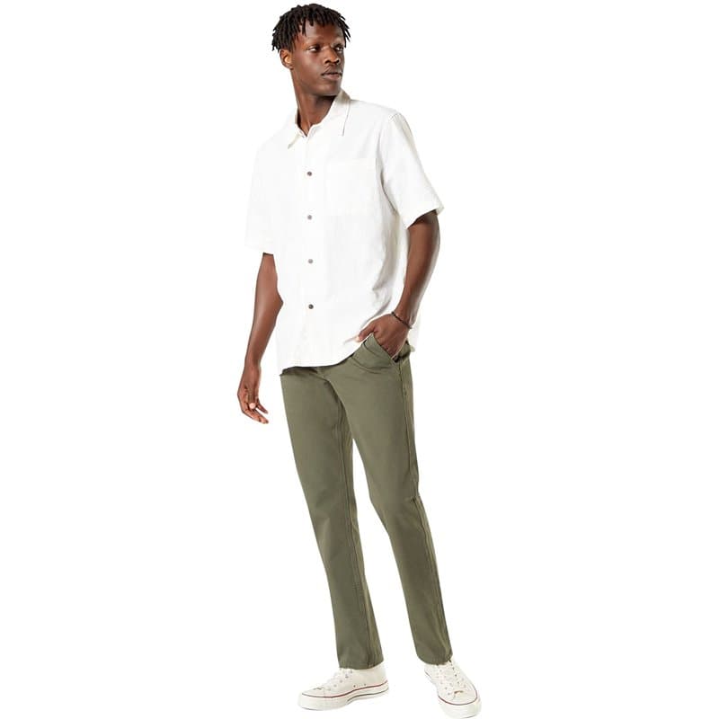 Dockers Smart 360 Flex Alpha Slim Homme Pantalons, Dockers Olive, 34W / 34L