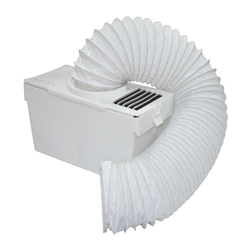 Perel Boîte de condensation universelle, pour sèche-linge à évacuation, avec tuyau de 1.5 m et 2 colliers de serrage, blanc