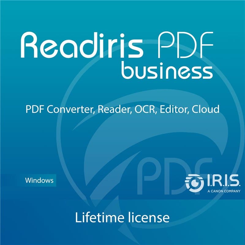Readiris PDF Business Éditeur logiciel PDF Premium – 1 Licence à vie – Numériser, OCR, Modifier, Protéger, Annoter, Exporter ver