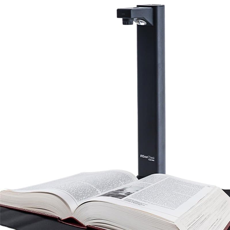 IRIScan Desk Scanner de Documents, Scanner de Livres - v7bus:4K UltraHD,24MP, 600dpi,Scanner Portable,visualizer, OCR, IA aplati