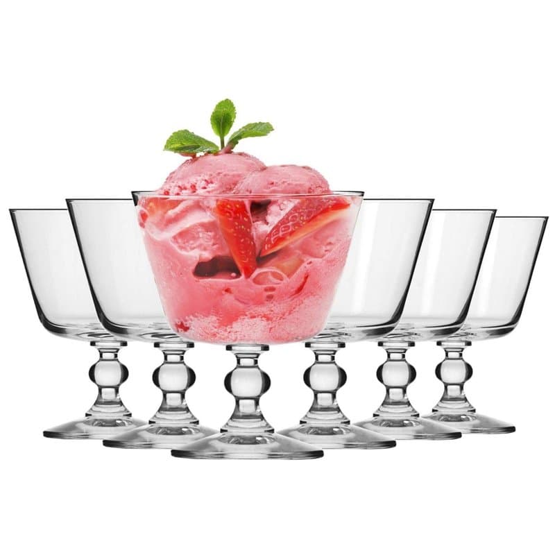 Krosno Verres Coupe Glacée Dessert Mise en Bouche | Lot de 6 | 380 ML | Collection Krista | Parfait la Maison, Les Restaurants,