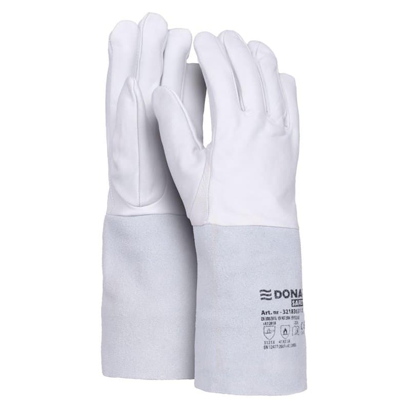 DONAU SAFETY Gants de soudeur en cuir pleine fleur de chèvre pour soudage TIG - Taille 10-1 paire - Doux et confortables - Gants
