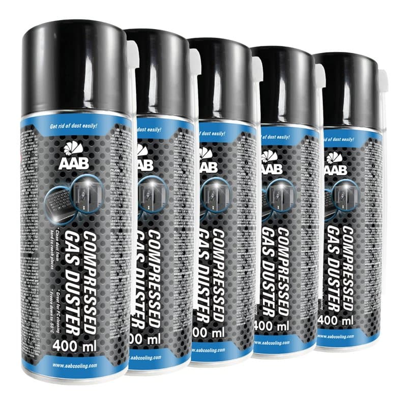 AABCOOLING 5 x AAB Bombe Depoussierante 400ml, Préparation en Spray, Dépoussiérant Informatique, Enlever la Poussière, sans Odeu