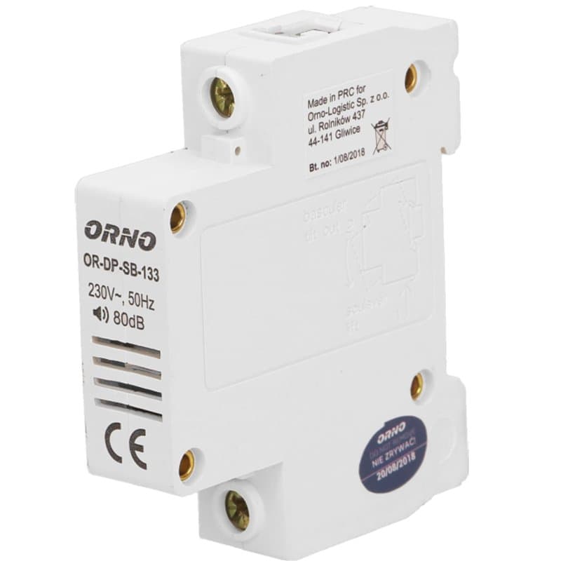 ORNO DP-SB-133 Sonnette Filaire Mécanique pour Le Module Rail DIN-1 1 Tonne 80dB