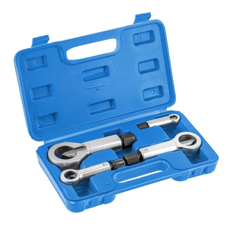 Högert Technik - Jeu de coupe-écrous | Jeu de cutters pour écrous 9~27 mm | Jeu de 4 pièces de presse-écrous, kit de broyeur d'é