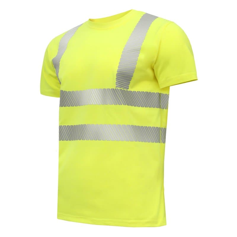 Högert Technik JURAL II T-shirt haute visibilité en polycoton, jaune, M (50) | Gilet de signalisation réfléchissant, respirant,