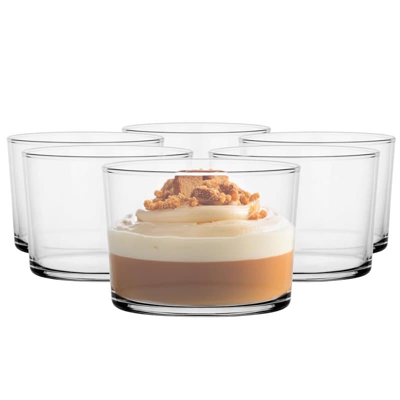 Glasmark KROSNO 1992 Lot De 6 Coupes À Glace En Verre Transparent Coupes À Dessert Lavables Au Lave-Vaisselle 170 ml