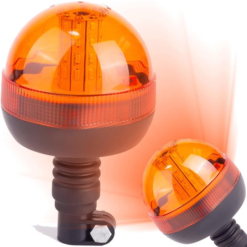 Retoo Gyrophare d'avertissement, 12V-24V, Clignotant, Lumière Orange LED, Gyrophare étanche pour Chariot élévateur, Tracteur, Ch