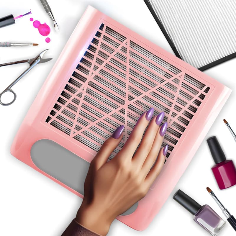 Retoo Aspirateur à ongles professionnel pour salon de manucure et maison 80 W Aspirateur puissant pour manucure, salon, design d