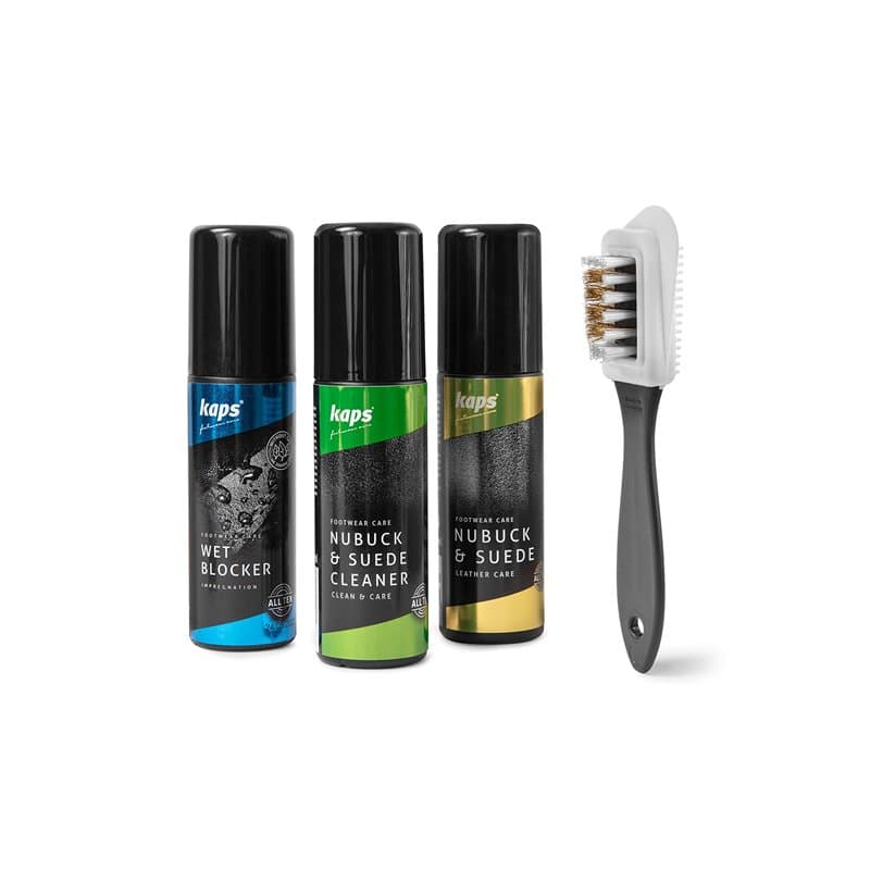 Kaps Kit Complet de Nettoyage et D'entretien des Chaussures, Ensemble D'entretien des Chaussures Pour Bottes et Chaussures en Nu