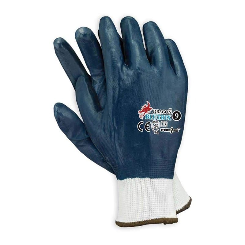 REIS BLUTRIX10 Dragon Lot de 12 gants de protection Bleu 10 tailles