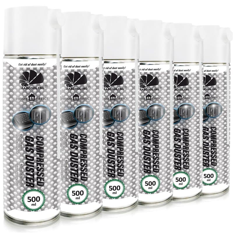 AABCOOLING Aspirateur pour Ordinateurs 6x500 ML Dépoussiérant en Spray Home&Office Nettoyage de l'équipement de Bureau K3, sans
