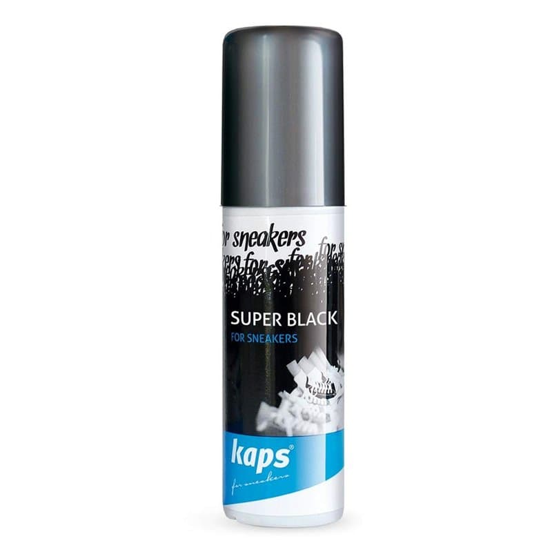 Kaps Super Black, Produit Restauration Couleur Noire pour Chaussures Décontractées et Baskets, Cuir et Textile, 75ml - 2.53 fl o